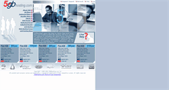 Desktop Screenshot of 5gbhosting.com